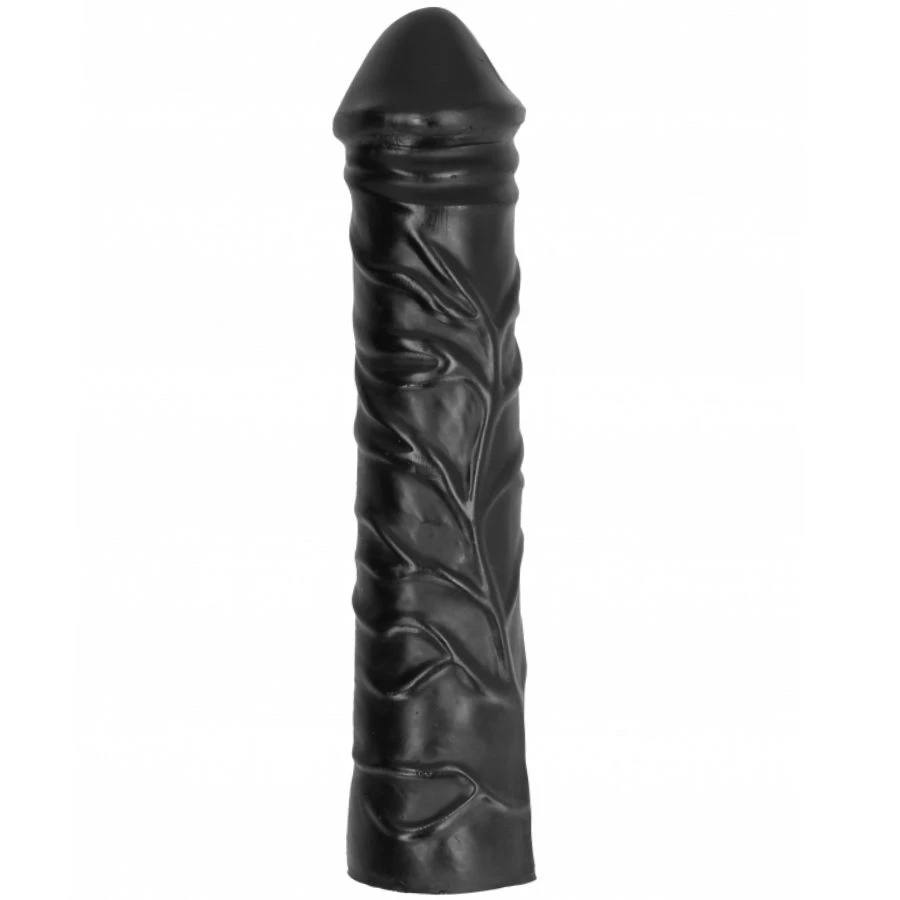 ALL BLACK  HIIGLASTE PEHME RUSIGA DILDO 32 CM